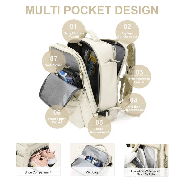 Durable Waterproof Hiking Backpack with USB Charging Port