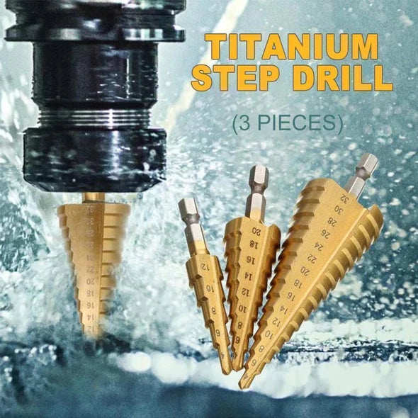 🔥🔥Titanium Step Drill Bit Set🔥🔥