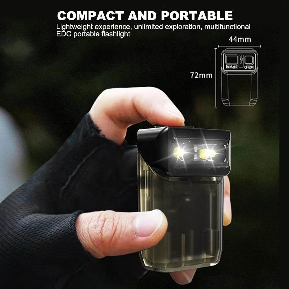 Rotatable Magnetic Work Light – Mini Keychain Design, Perfect for Emergencies & Camping!