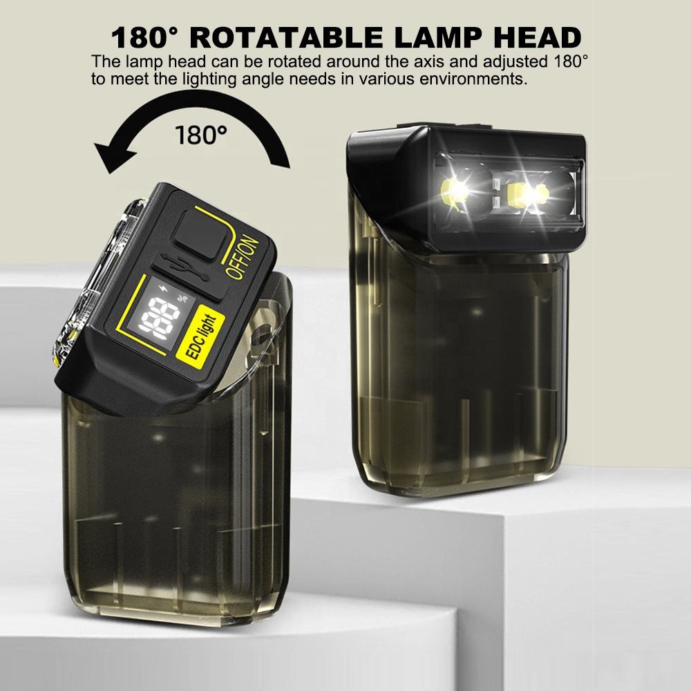 Rotatable Magnetic Work Light – Mini Keychain Design, Perfect for Emergencies & Camping!