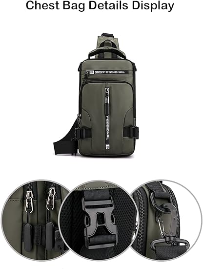 🔥🔥Sling Backpack Crossbody Shoulder Chest Bag with USB Cable🔥🔥