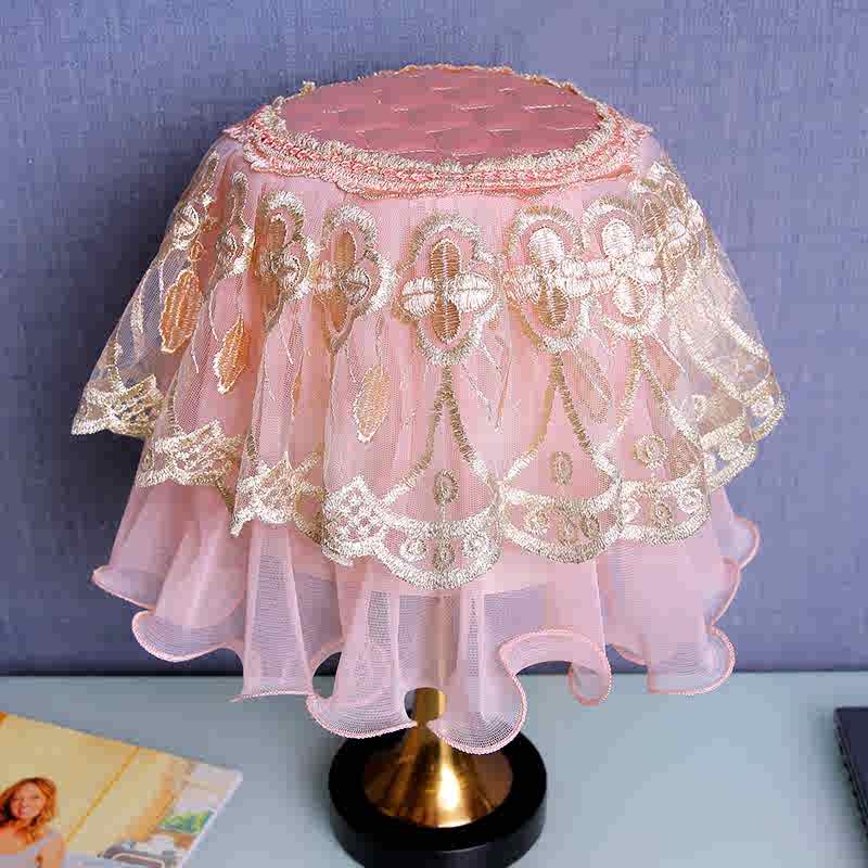 Multi-Purpose Lace Dust Cover – Stylish Round Cover for Lamps, Rice Cookers, Air Fryers, and Tea Sets