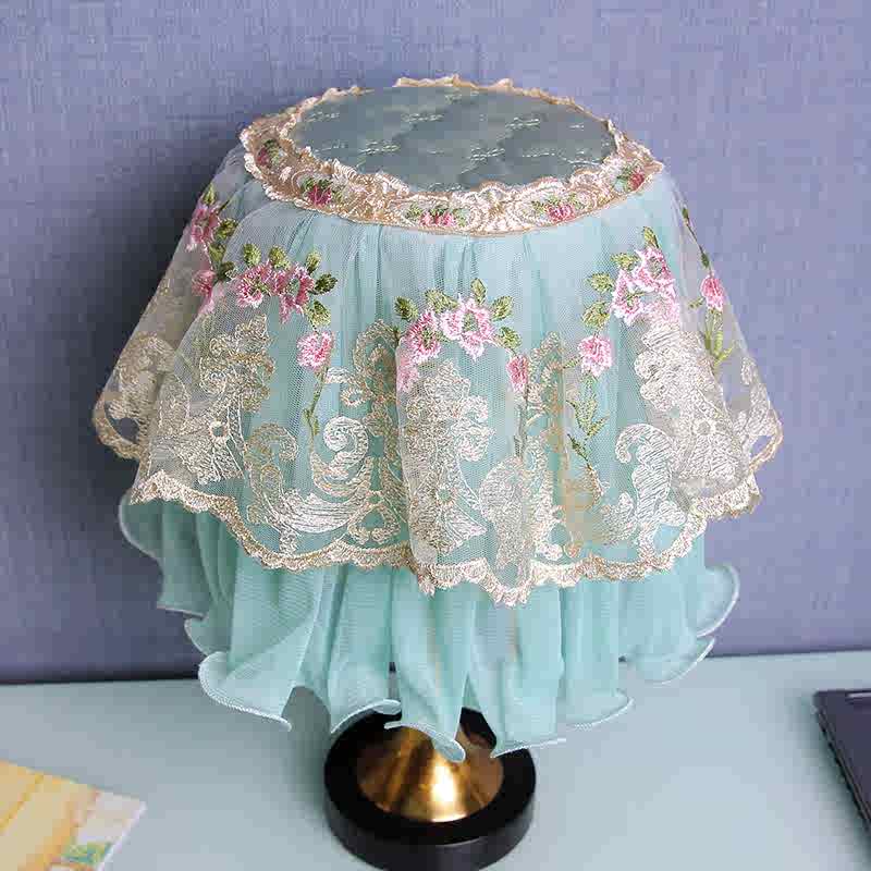 Multi-Purpose Lace Dust Cover – Stylish Round Cover for Lamps, Rice Cookers, Air Fryers, and Tea Sets