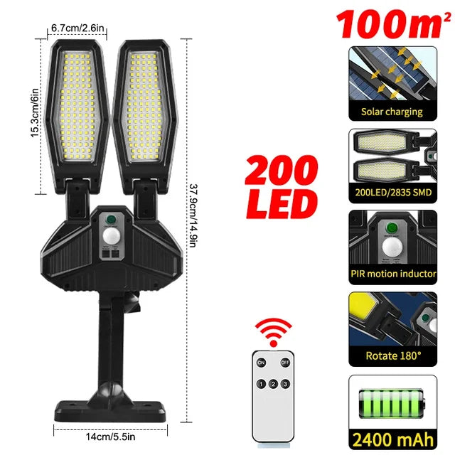 Solar Street Lights Outdoor 3 Modes /Waterproof/Sensor/remote control/solar