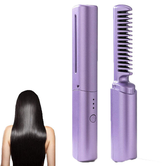 2024 Newest Portable USB Wireless Electric Hot Comb African Hair Brush