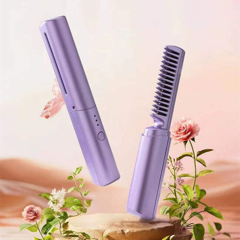 2024 Newest Portable USB Wireless Electric Hot Comb African Hair Brush