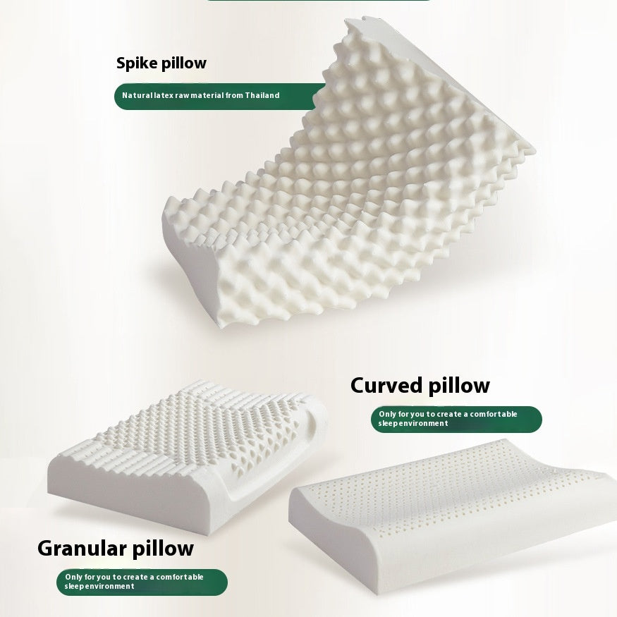 Thai Natural Latex Pillow Orthopedic Neck Support High Low Massage Contours