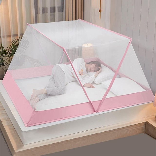 2024 Hot Sale New Portable Quick Folding Anti-mosquito Home Bed Bedding Decoration Adult Mosquito Net