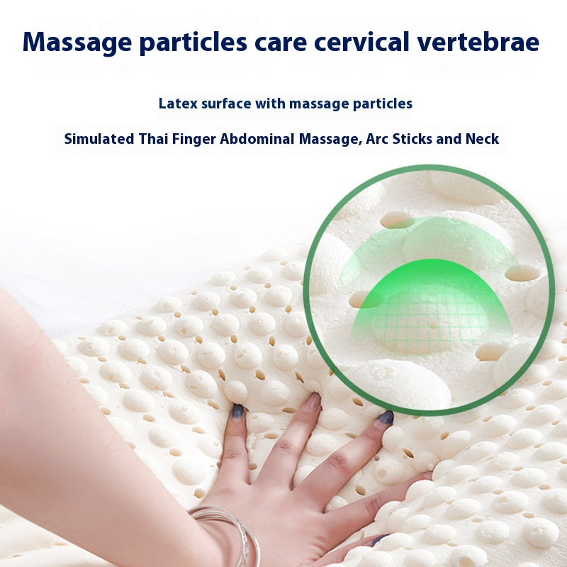 Thai Natural Latex Pillow Orthopedic Neck Support High Low Massage Contours