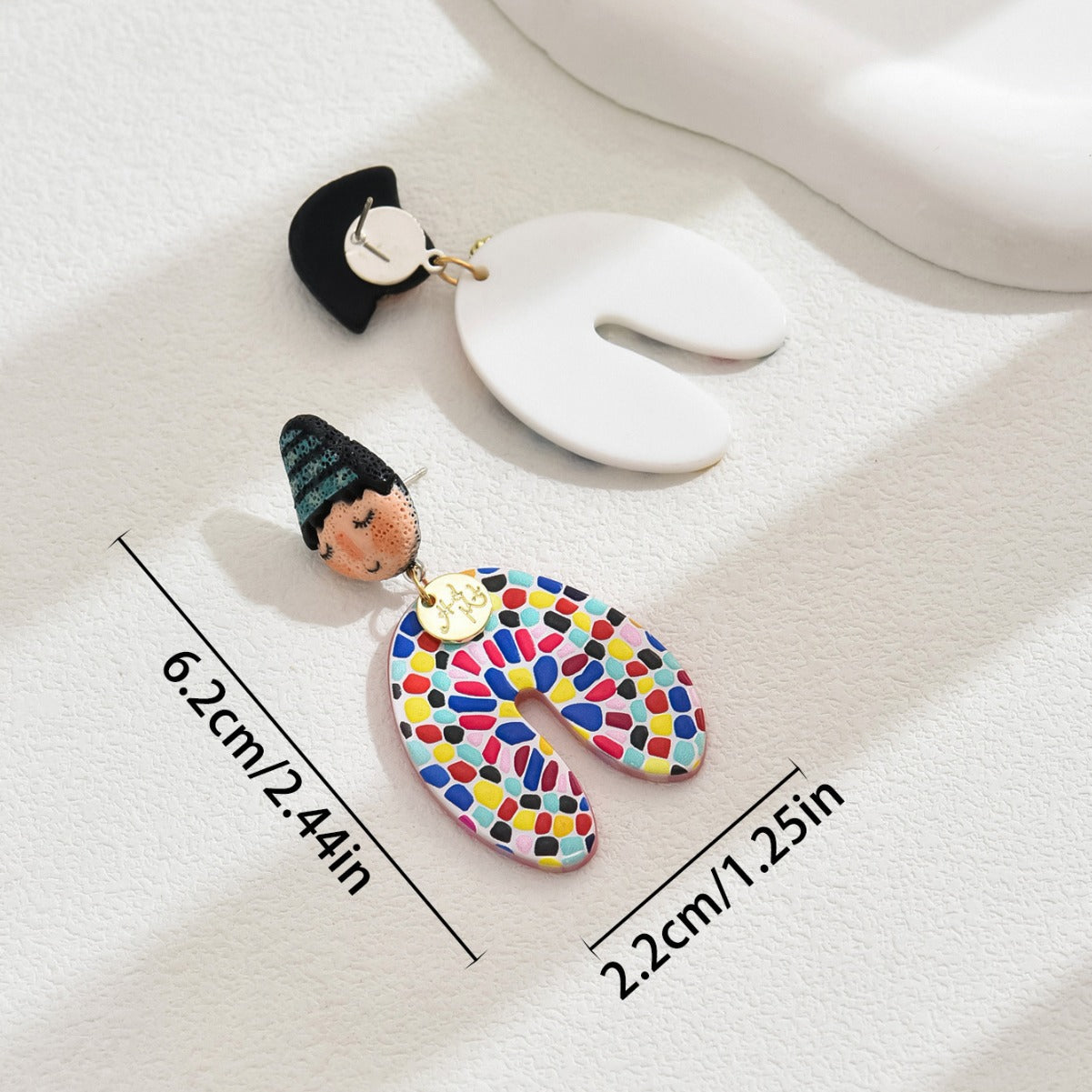 2025 Cartoon Character Stud Earrings – Handcrafted Indie-Style Doll Design for All Genders