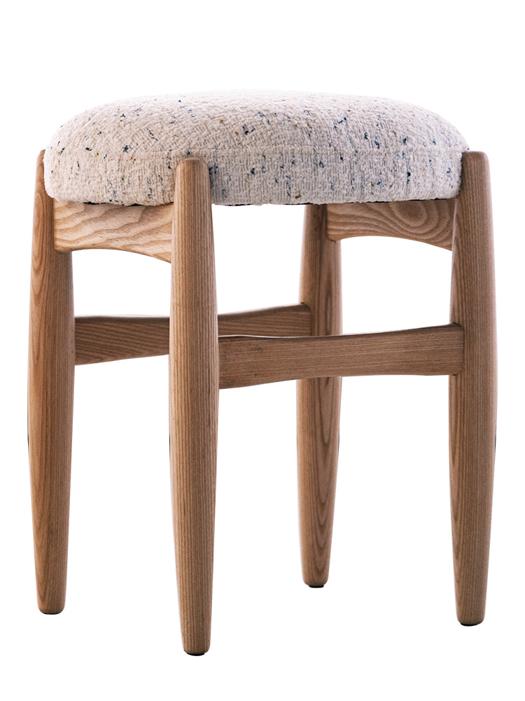 🎄50% Christmas special 🎄Wabi-Sabi Wooden Makeup Stool – Minimalist Elegance, Soft & Cozy, Perfect for Your Bedroom!