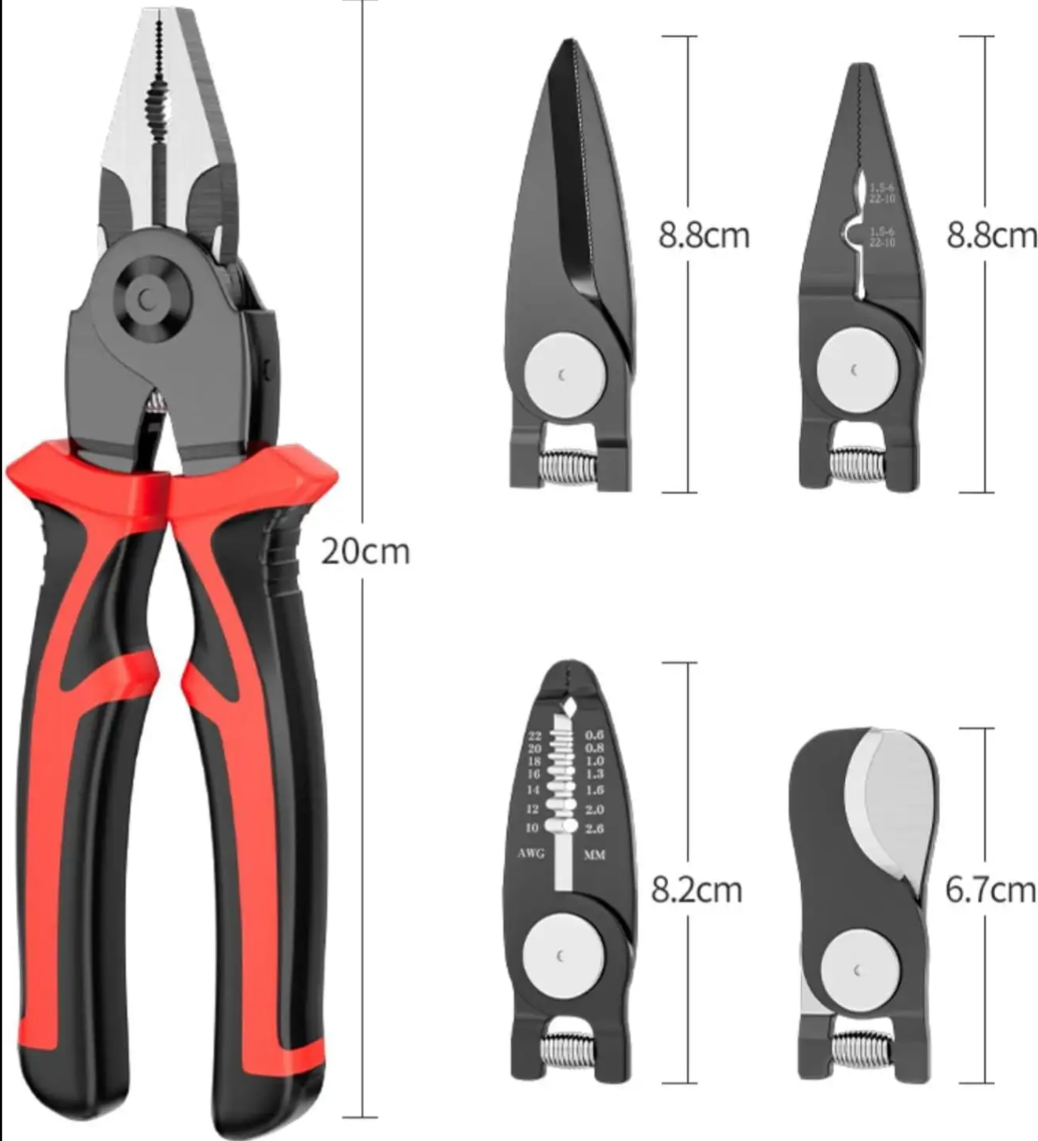 Multi-purpose tool multi-function pliers head changing tool set