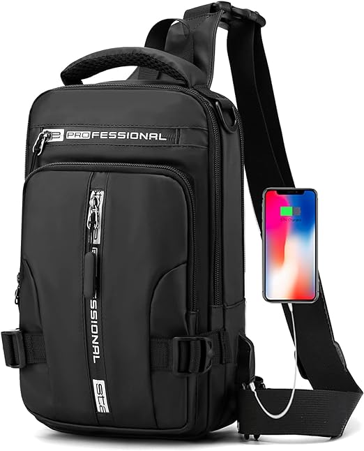 🔥🔥Sling Backpack Crossbody Shoulder Chest Bag with USB Cable🔥🔥