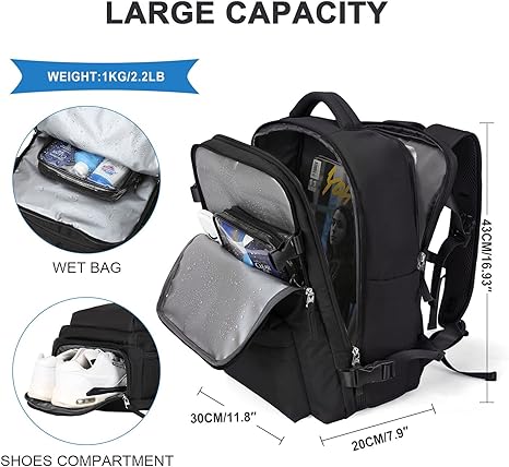 Durable Waterproof Hiking Backpack with USB Charging Port