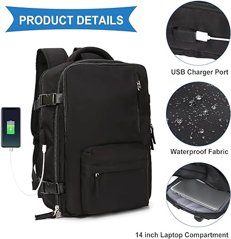 Durable Waterproof Hiking Backpack with USB Charging Port