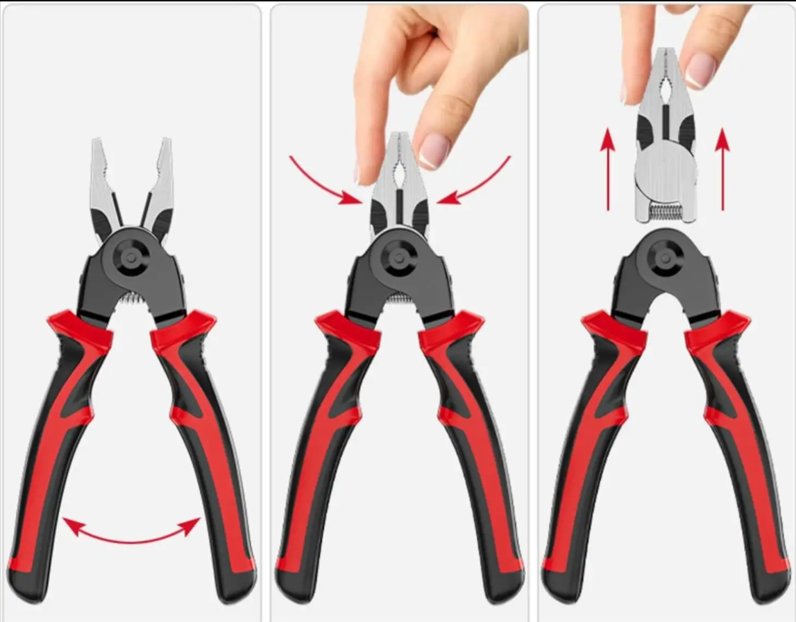 Multi-purpose tool multi-function pliers head changing tool set
