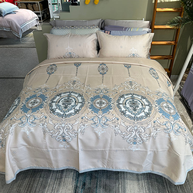 Ice Silk Summer 3-Piece Bedding Set – Cool, Breathable & Stylish