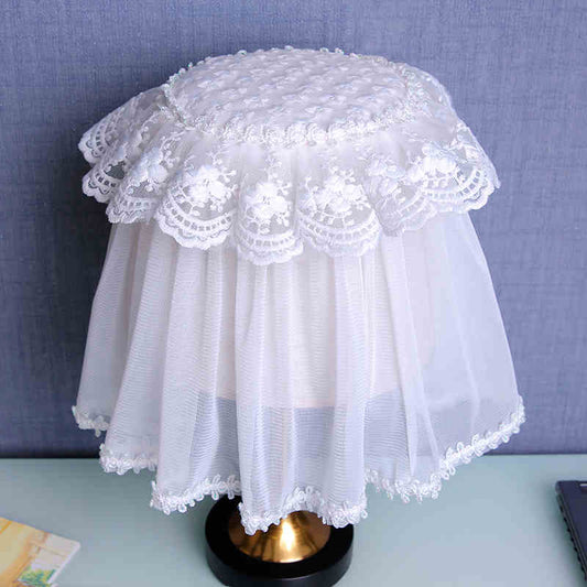 Multi-Purpose Lace Dust Cover – Stylish Round Cover for Lamps, Rice Cookers, Air Fryers, and Tea Sets