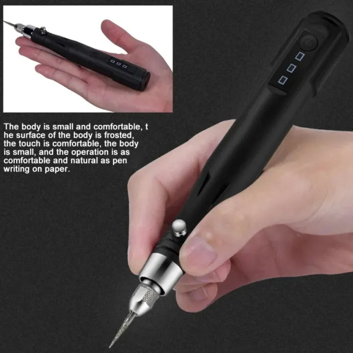 3-Speed Adjustable Handheld Electric Carving Pen DIY Engraving Tool Kit