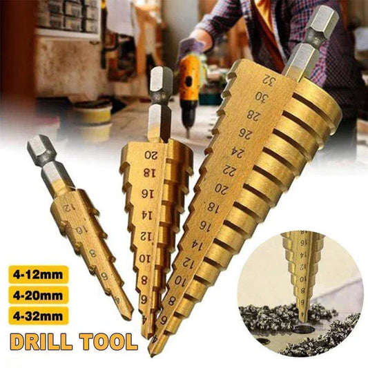 🔥🔥Titanium Step Drill Bit Set🔥🔥