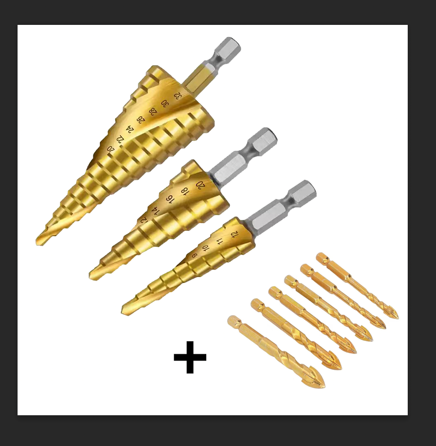 🔥🔥Titanium Step Drill Bit Set🔥🔥